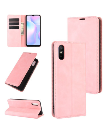 Housse Xiaomi Redmi 9A Business Rétro - Rose