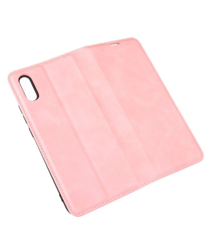 Housse Xiaomi Redmi 9A Business Rétro - Rose