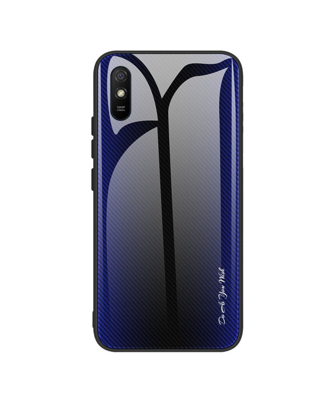 Coque Xiaomi Redmi 9A carbone dos en verre