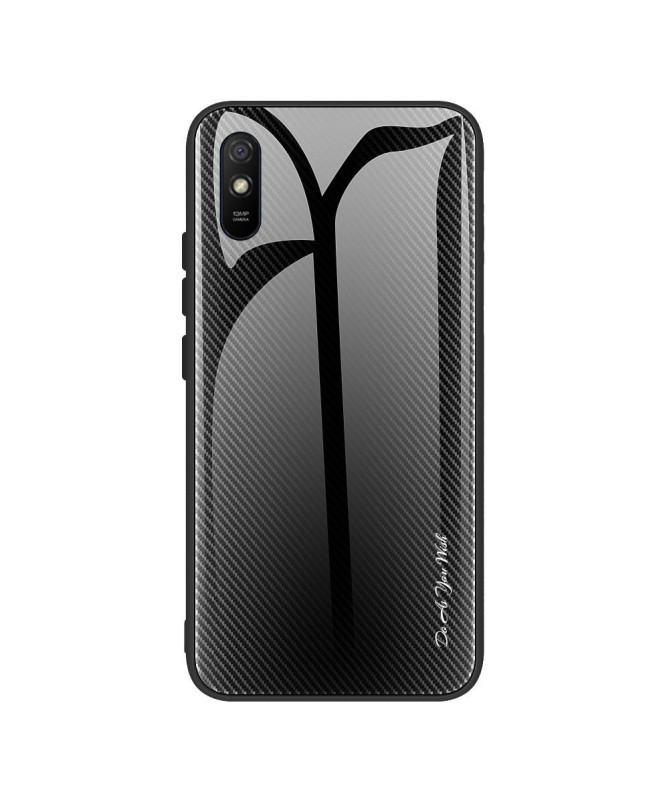 Coque Xiaomi Redmi 9A carbone dos en verre