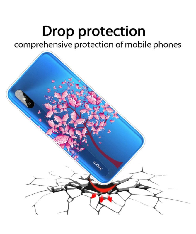 Coque Xiaomi Redmi 9A arbre à papillons