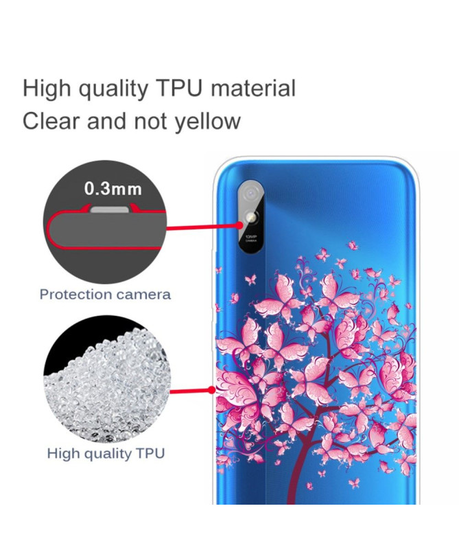 Coque Xiaomi Redmi 9A arbre à papillons