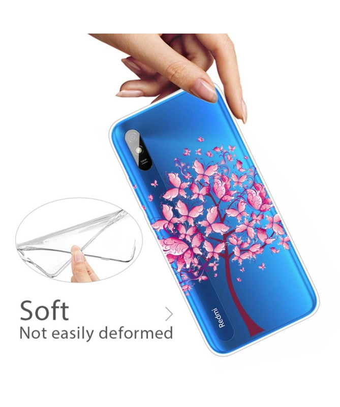 Coque Xiaomi Redmi 9A arbre à papillons