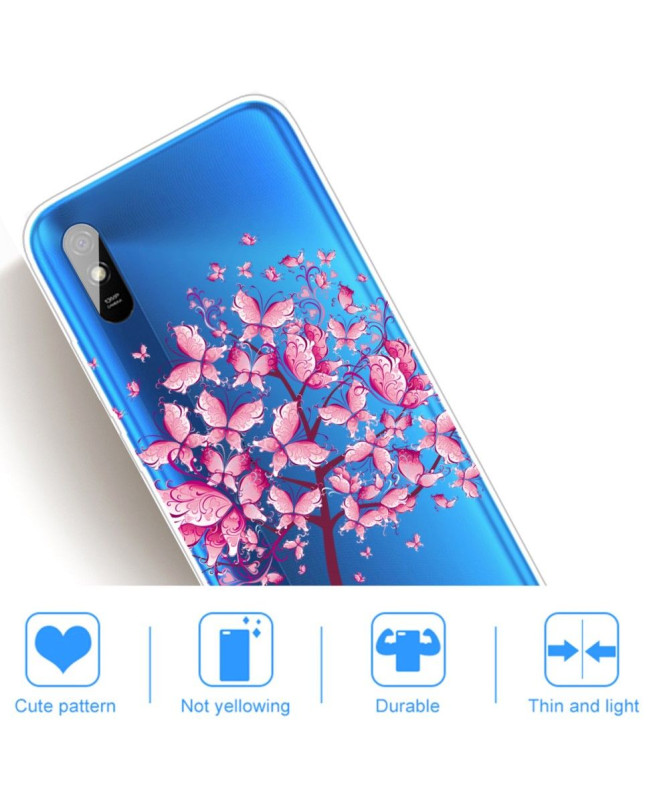 Coque Xiaomi Redmi 9A arbre à papillons