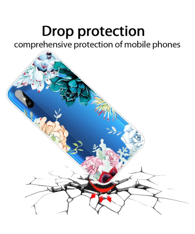 Coque Xiaomi Redmi 9A variété de fleurs