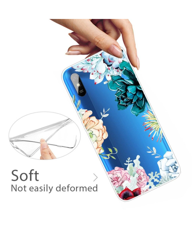 Coque Xiaomi Redmi 9A variété de fleurs