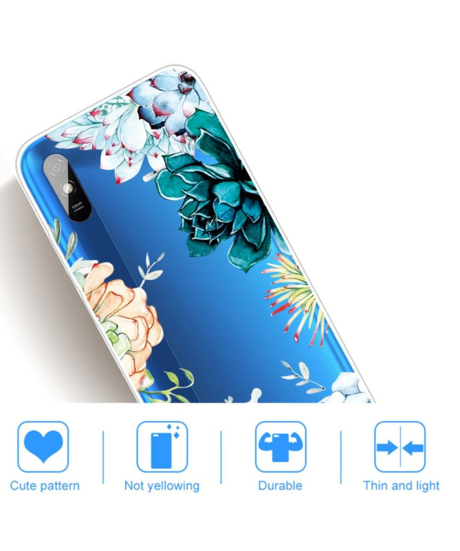 Coque Xiaomi Redmi 9A variété de fleurs