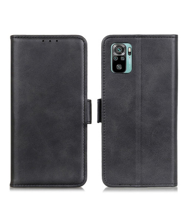 Housse Xiaomi Redmi Note 10 portefeuille revêtement simili cuir mat