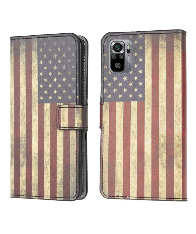 Housse Xiaomi Redmi Note 10 Drapeau Américain Vintage