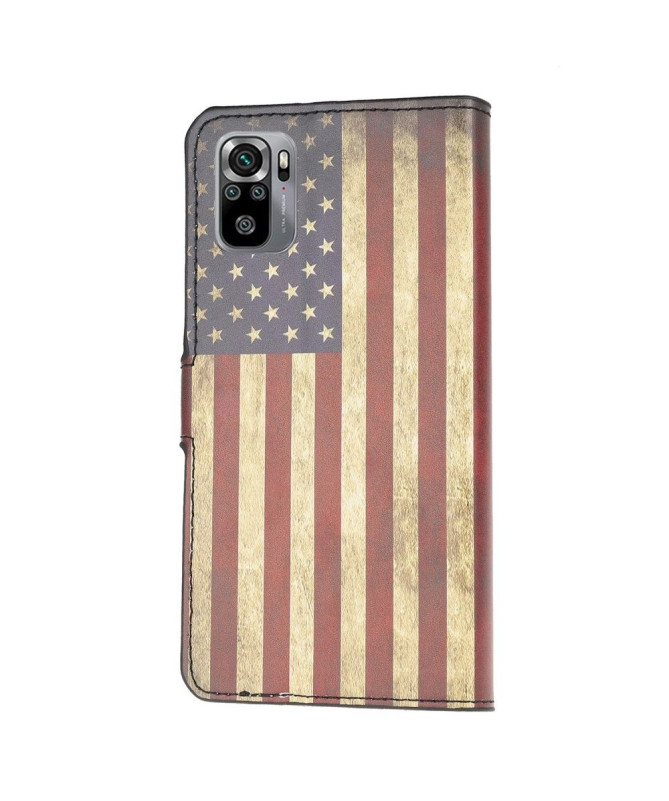 Housse Xiaomi Redmi Note 10 Drapeau Américain Vintage