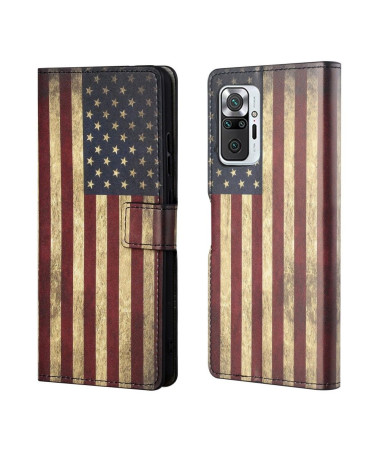 Housse Xiaomi Redmi Note 10 Pro drapeau Américain Vintage