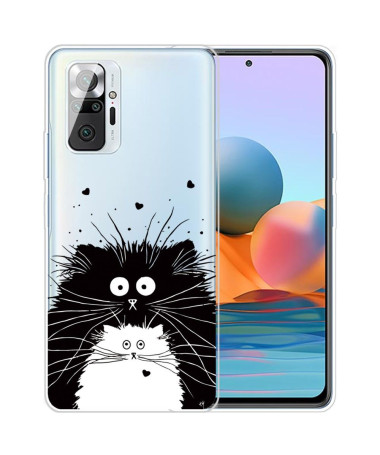 Coque Xiaomi Redmi Note 10 Pro chats noir et blanc