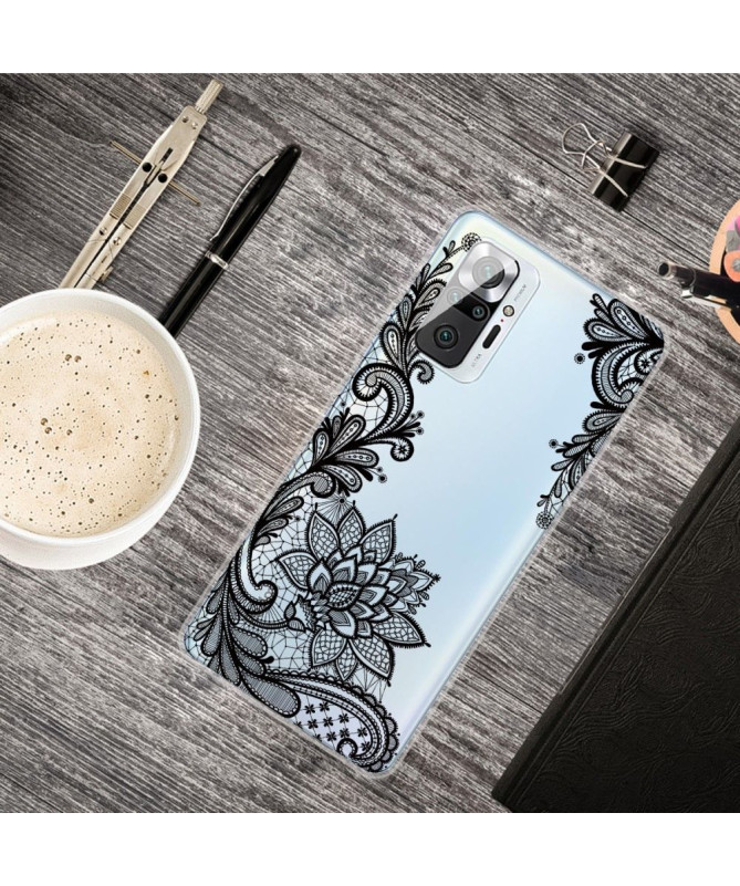 Coque Xiaomi Redmi Note 10 Pro fleur dentelle