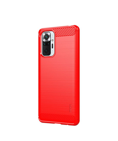 Coque Xiaomi Redmi Note 10 Pro MOFI Effet Brossé Rouge - photo 8