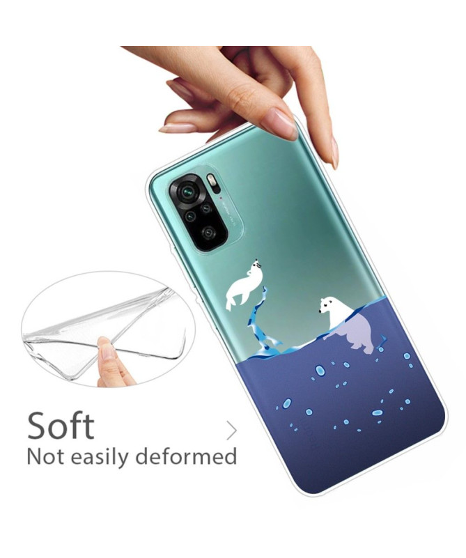 Coque Xiaomi Redmi Note 10 phoque et ours blanc