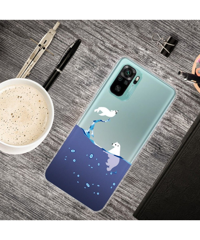 Coque Xiaomi Redmi Note 10 phoque et ours blanc