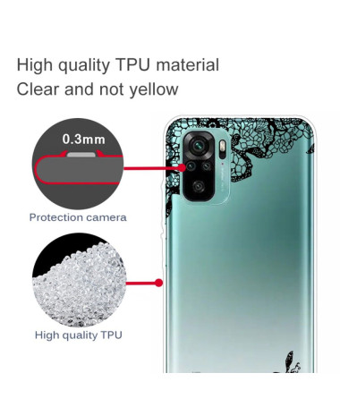 Coque Xiaomi Redmi Note 10 fleur dentelle