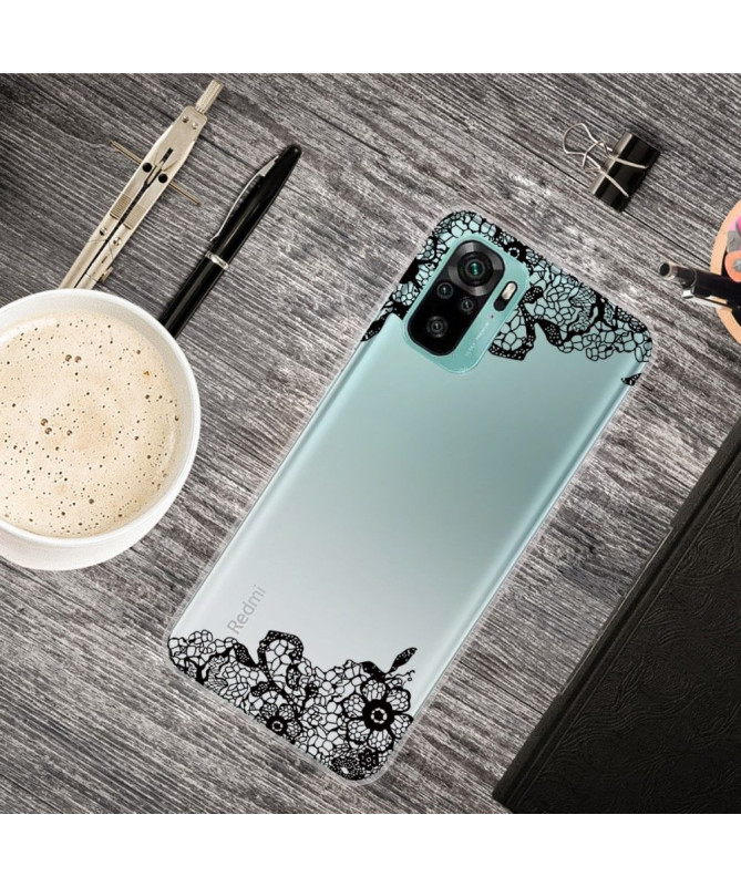 Coque Xiaomi Redmi Note 10 fleur dentelle