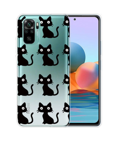 Coque Xiaomi Redmi Note 10 Chats Noirs