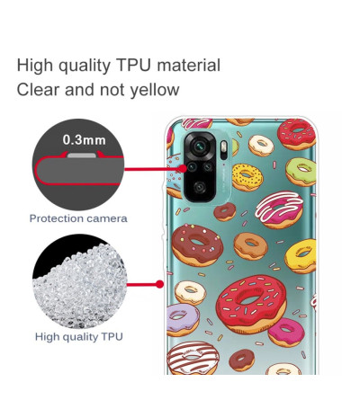 Coque Xiaomi Redmi Note 10 multiples donuts