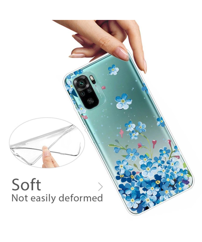 Coque Xiaomi Redmi Note 10 Fleurs Bleues