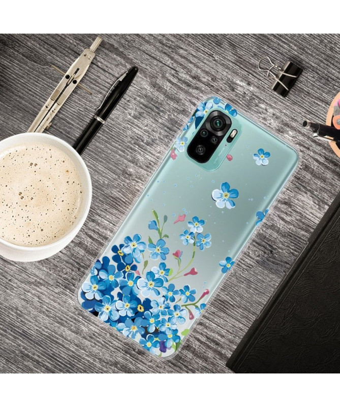 Coque Xiaomi Redmi Note 10 Fleurs Bleues