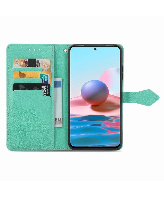 Housse Xiaomi Redmi Note 10 Mandala Porte Cartes