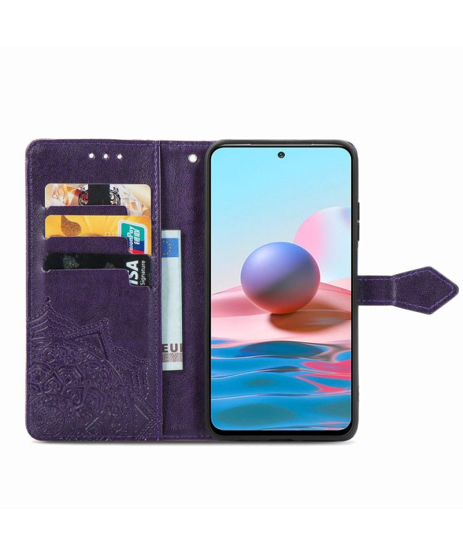 Housse Xiaomi Redmi Note 10 Mandala Porte Cartes