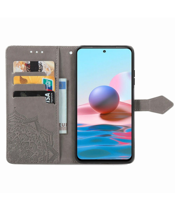 Housse Xiaomi Redmi Note 10 Mandala Porte Cartes