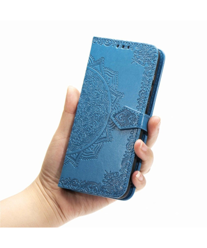 Housse Xiaomi Redmi Note 8 2021 / 2019 Mandala relief en simili cuir