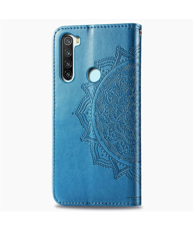 Housse Xiaomi Redmi Note 8 2021 / 2019 Mandala relief en simili cuir