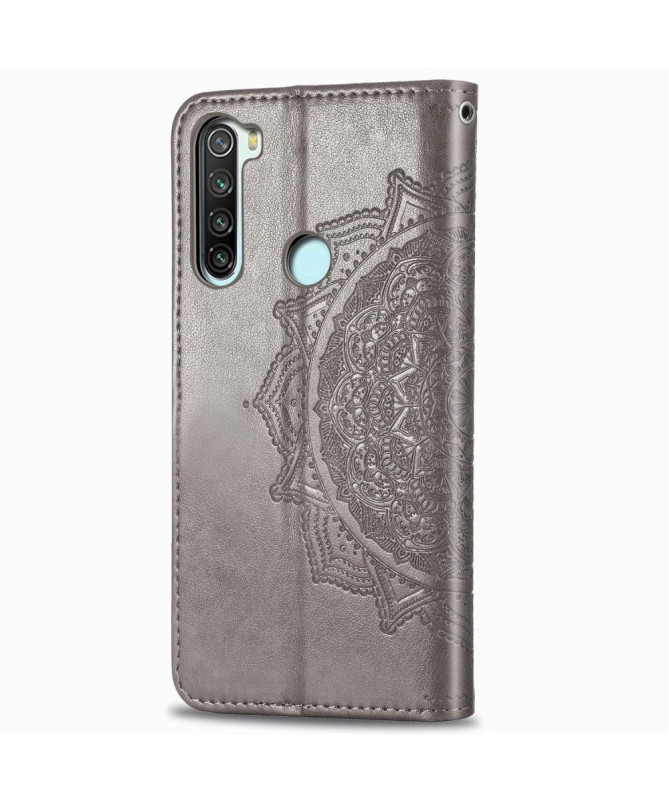 Housse Xiaomi Redmi Note 8 2021 / 2019 Mandala relief en simili cuir