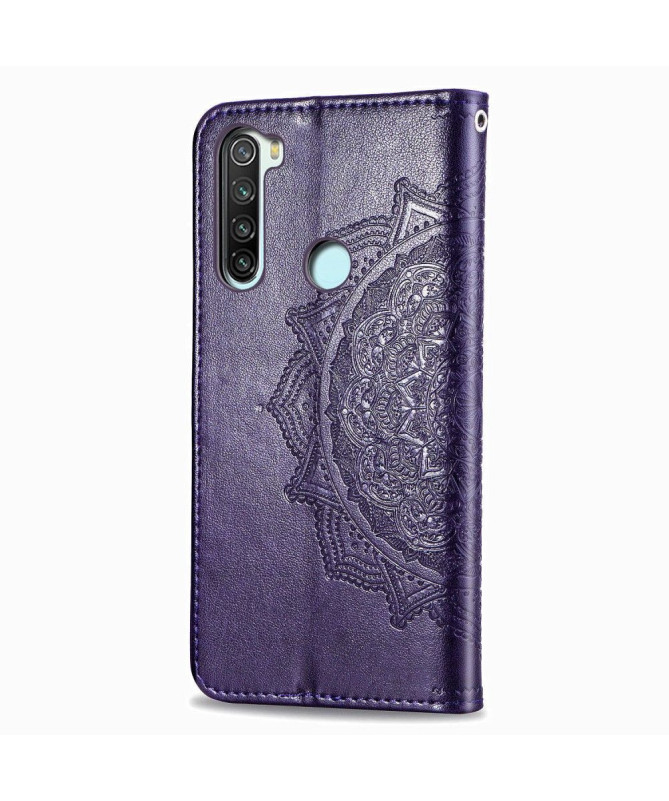 Housse Xiaomi Redmi Note 8 2021 / 2019 Mandala relief en simili cuir