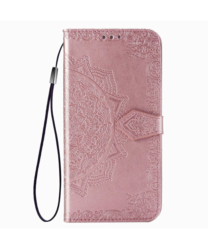 Housse Xiaomi Redmi Note 8 2021 / 2019 Mandala relief en simili cuir