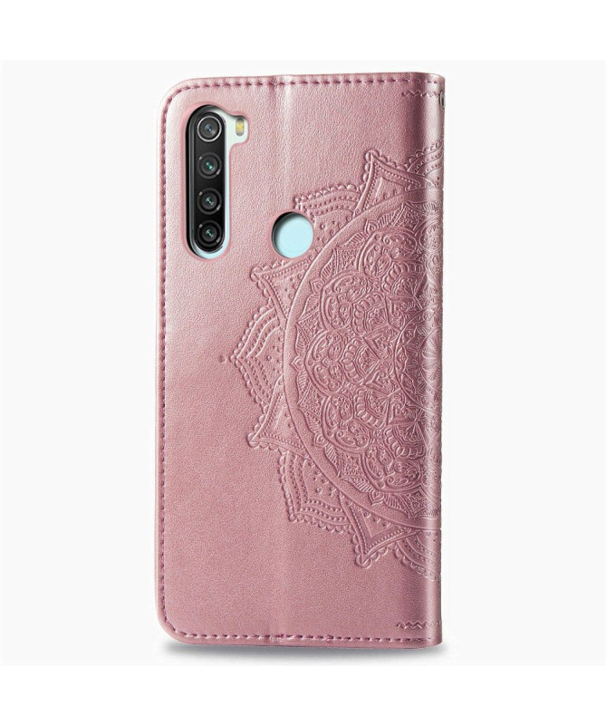 Housse Xiaomi Redmi Note 8 2021 / 2019 Mandala relief en simili cuir