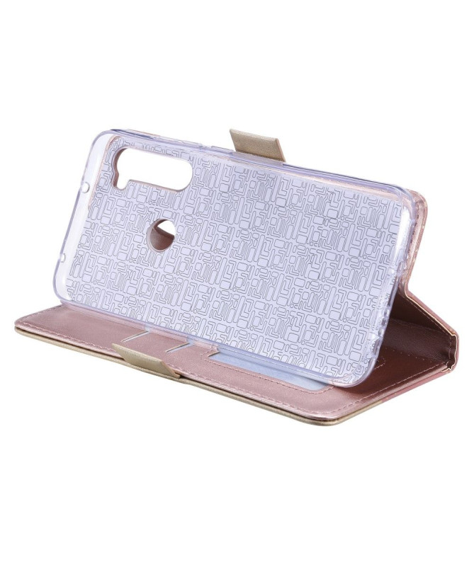 Housse Xiaomi Redmi Note 8 2021 / 2019 Dentelle Fleur Effet Cuir