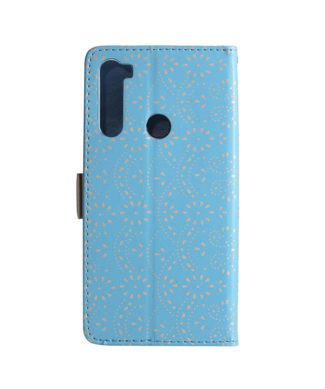 Housse Xiaomi Redmi Note 8 2021 / 2019 Dentelle Fleur Effet Cuir