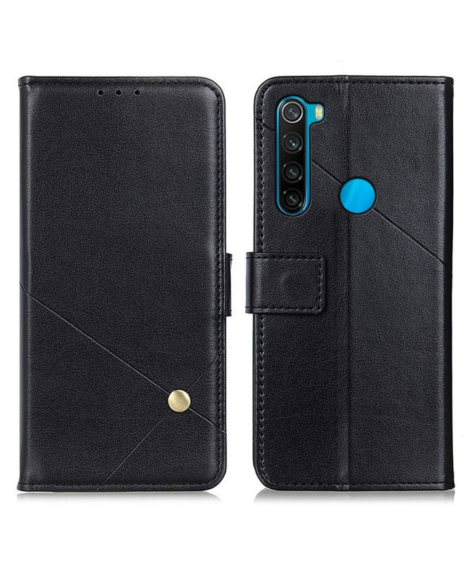 Housse Xiaomi Redmi Note 8 2021 / 2019 Rabat simili cuir avec rivet