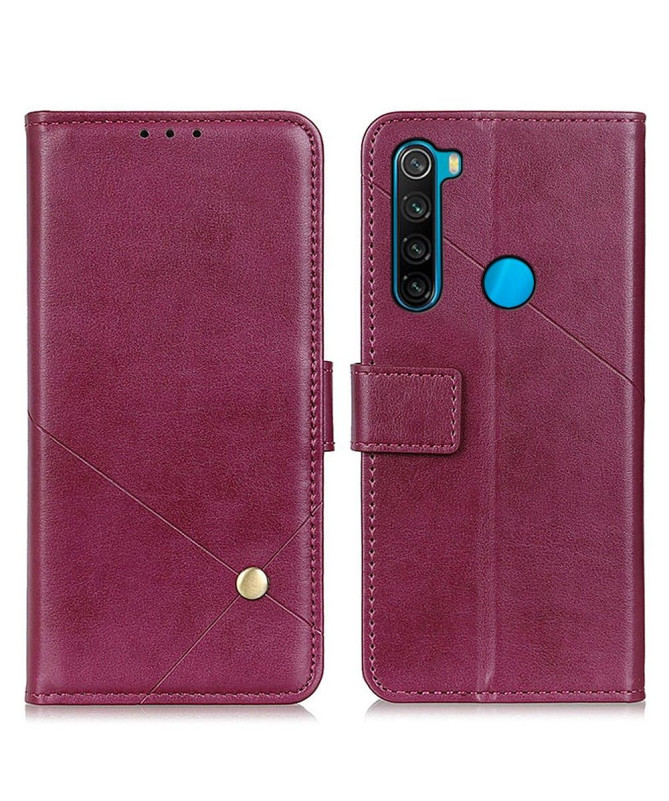 Housse Xiaomi Redmi Note 8 2021 / 2019 Rabat simili cuir avec rivet