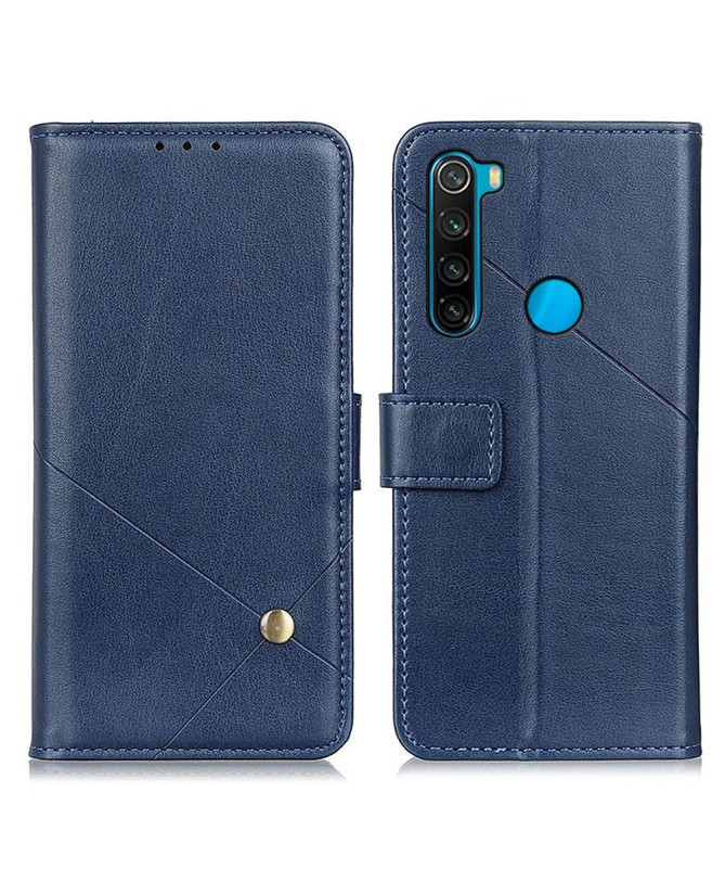 Housse Xiaomi Redmi Note 8 2021 / 2019 Rabat simili cuir avec rivet