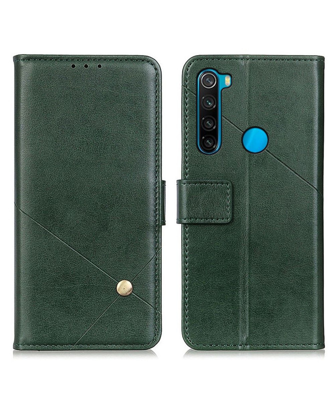 Housse Xiaomi Redmi Note 8 2021 / 2019 Rabat simili cuir avec rivet