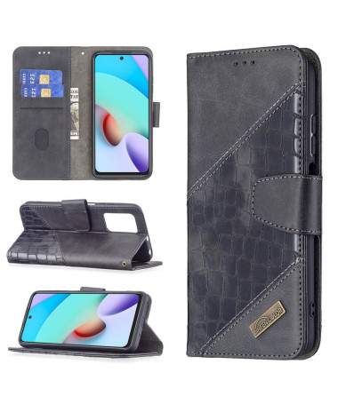 Housse Xiaomi Redmi 10 Effet Cuir Aspect Croco