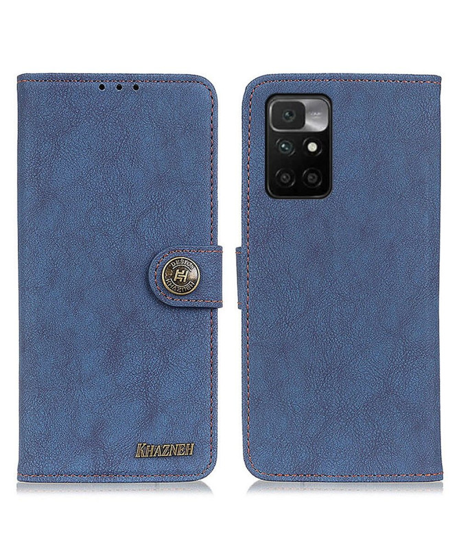 Housse Xiaomi Redmi 10 effet cuir rétro KHAZNEH