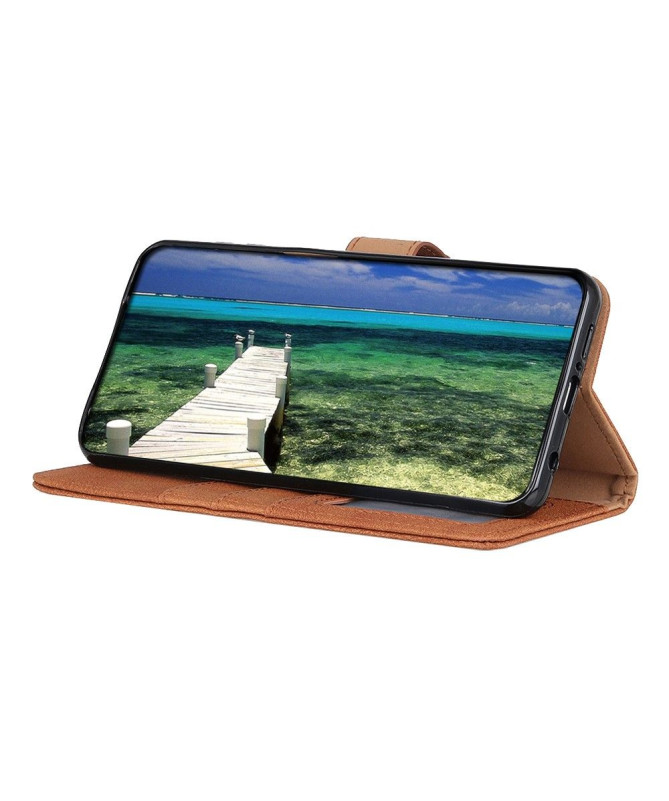 Housse Xiaomi Redmi 10 effet cuir rétro KHAZNEH