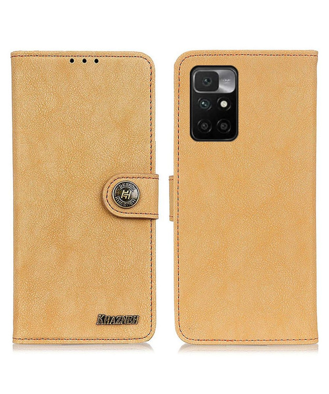 Housse Xiaomi Redmi 10 effet cuir rétro KHAZNEH