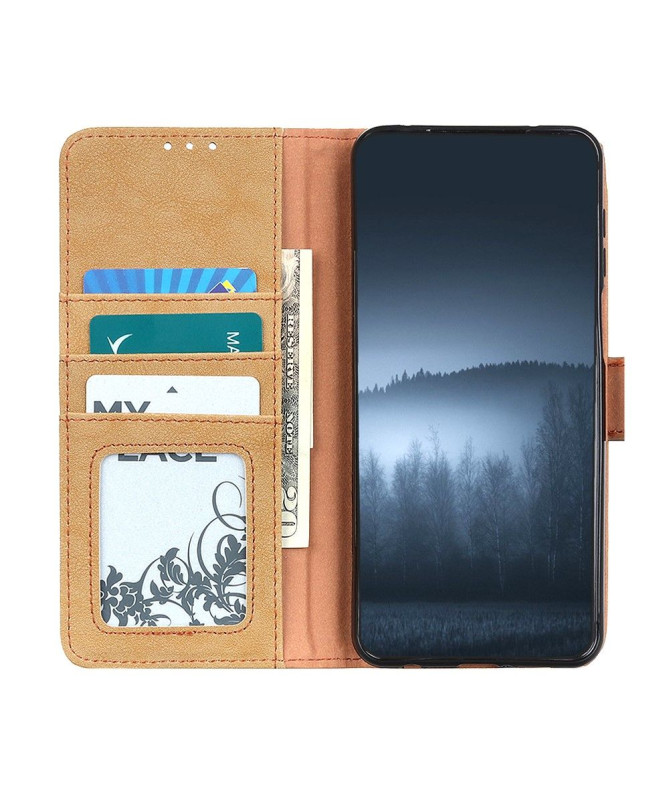 Housse Xiaomi Redmi 10 effet cuir rétro KHAZNEH