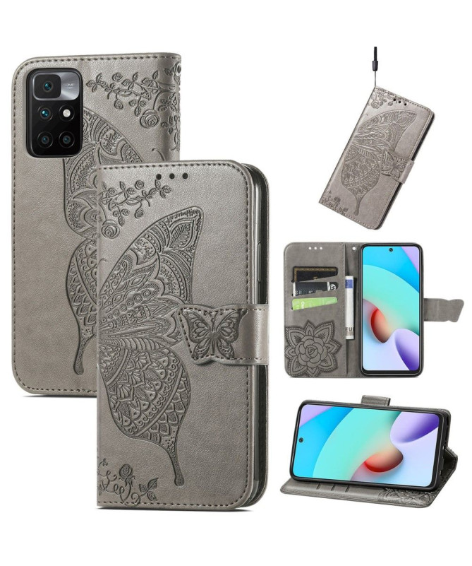 Housse Xiaomi Redmi 10 Papillon Relief