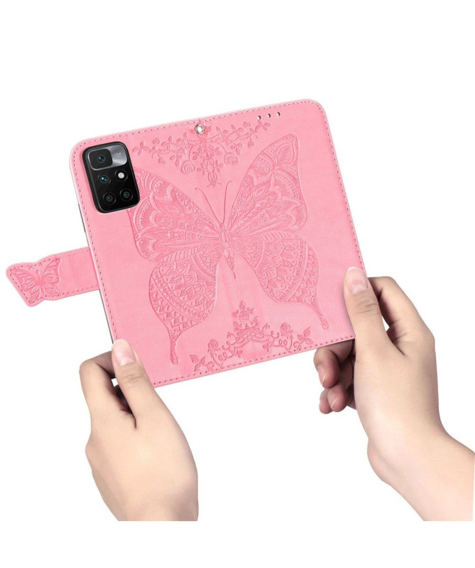Housse Xiaomi Redmi 10 Papillon Relief