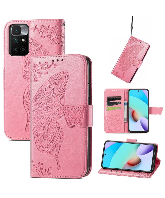 Housse Xiaomi Redmi 10 Papillon Relief