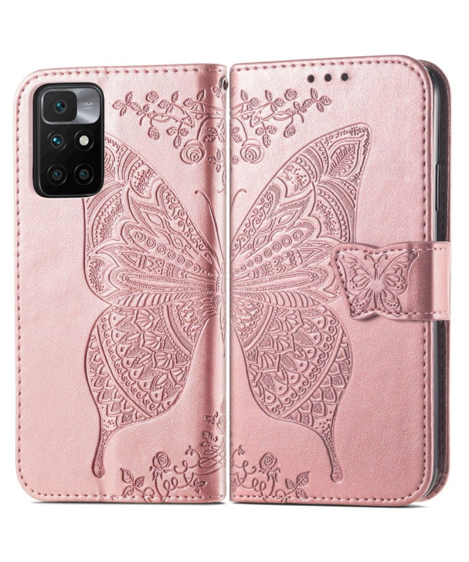 Housse Xiaomi Redmi 10 Papillon Relief